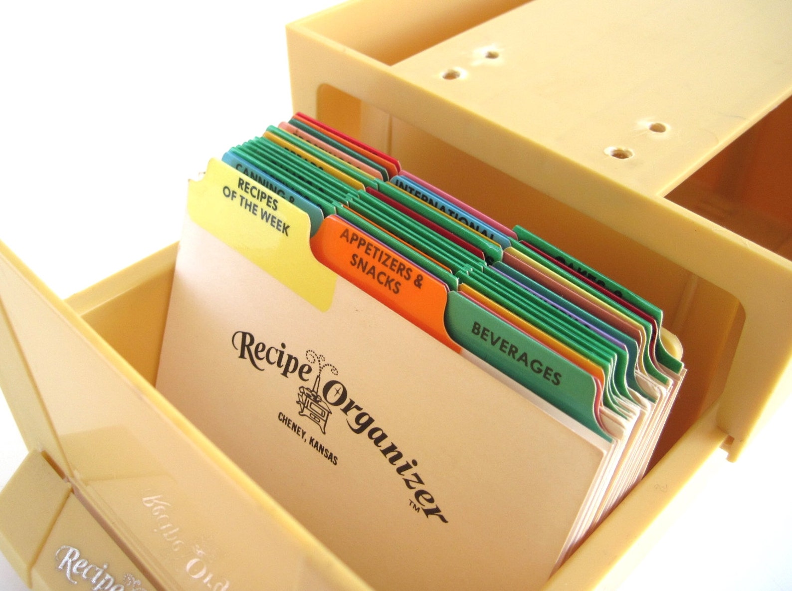 Plastic Recipe Card Box Under Recipe Drawer Flambeau Etsy