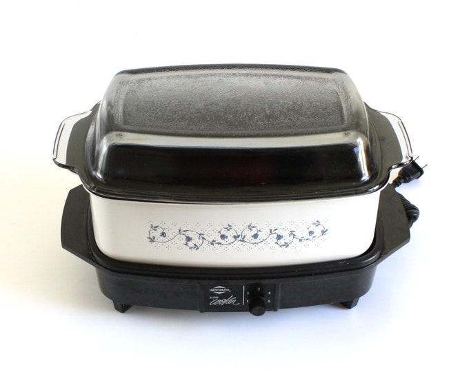 West Bend Rectangular Crockpot Oblong Slow Cooker 84624 4 Qt Vintage