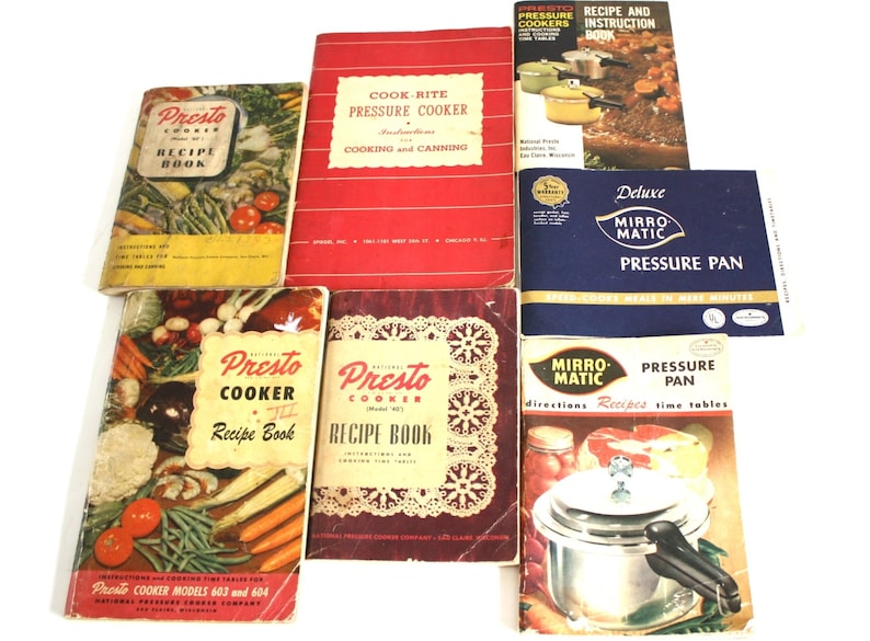 Mirro Pressure Cooker, Presto, Recipe Book / Instruction Manual