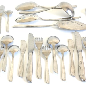 Oneida Twin Star Atomic Starburst Flatware Replacement Pieces, Mid Century Modern Community Stainless Silverware, Teaspoon, Dinner Fork, etc image 5