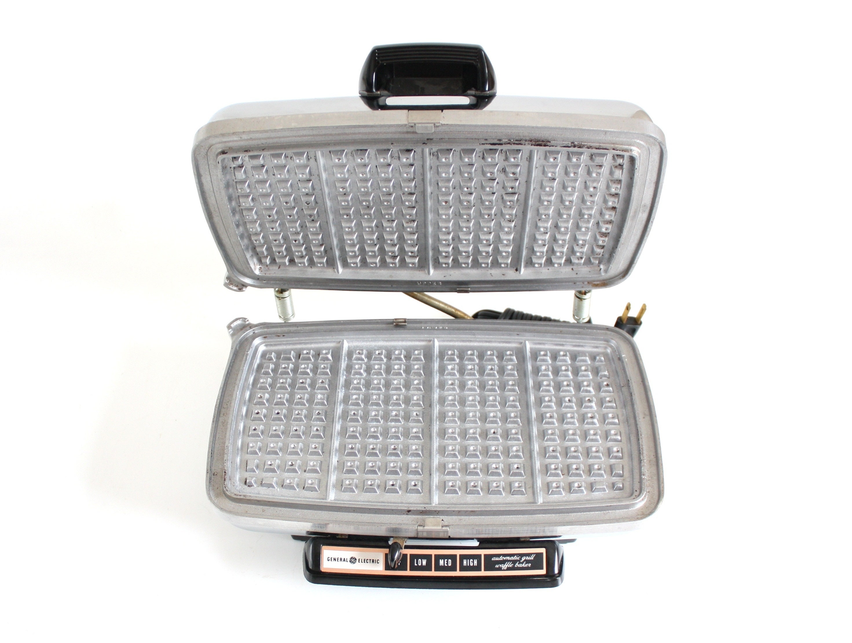 GE Waffle Iron Grill 34G42 General Electric Vintage Chrome Etsy