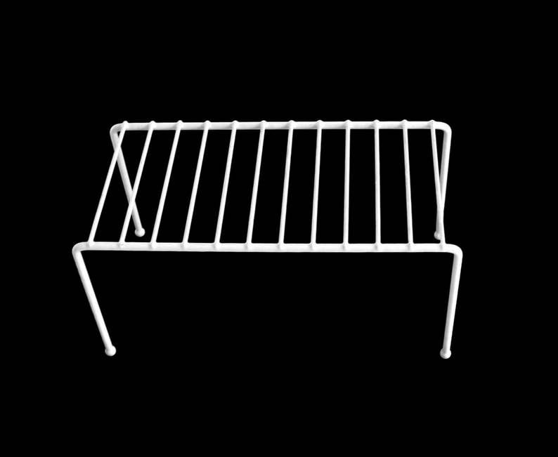 White Dish Rack Shelf Cupboard Organizer Vinyl Coated Wire Etsy