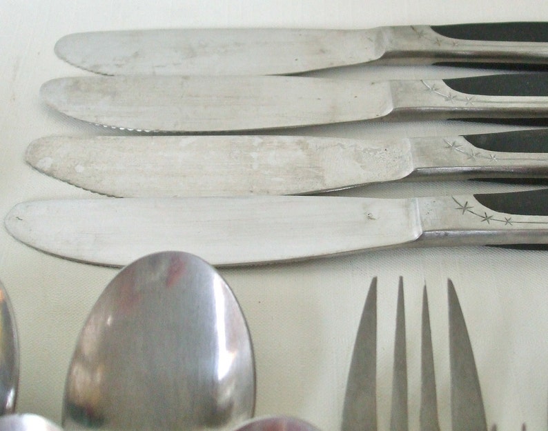 1950s Atomic Starburst Stainless Flatware Set MarCrest Etsy