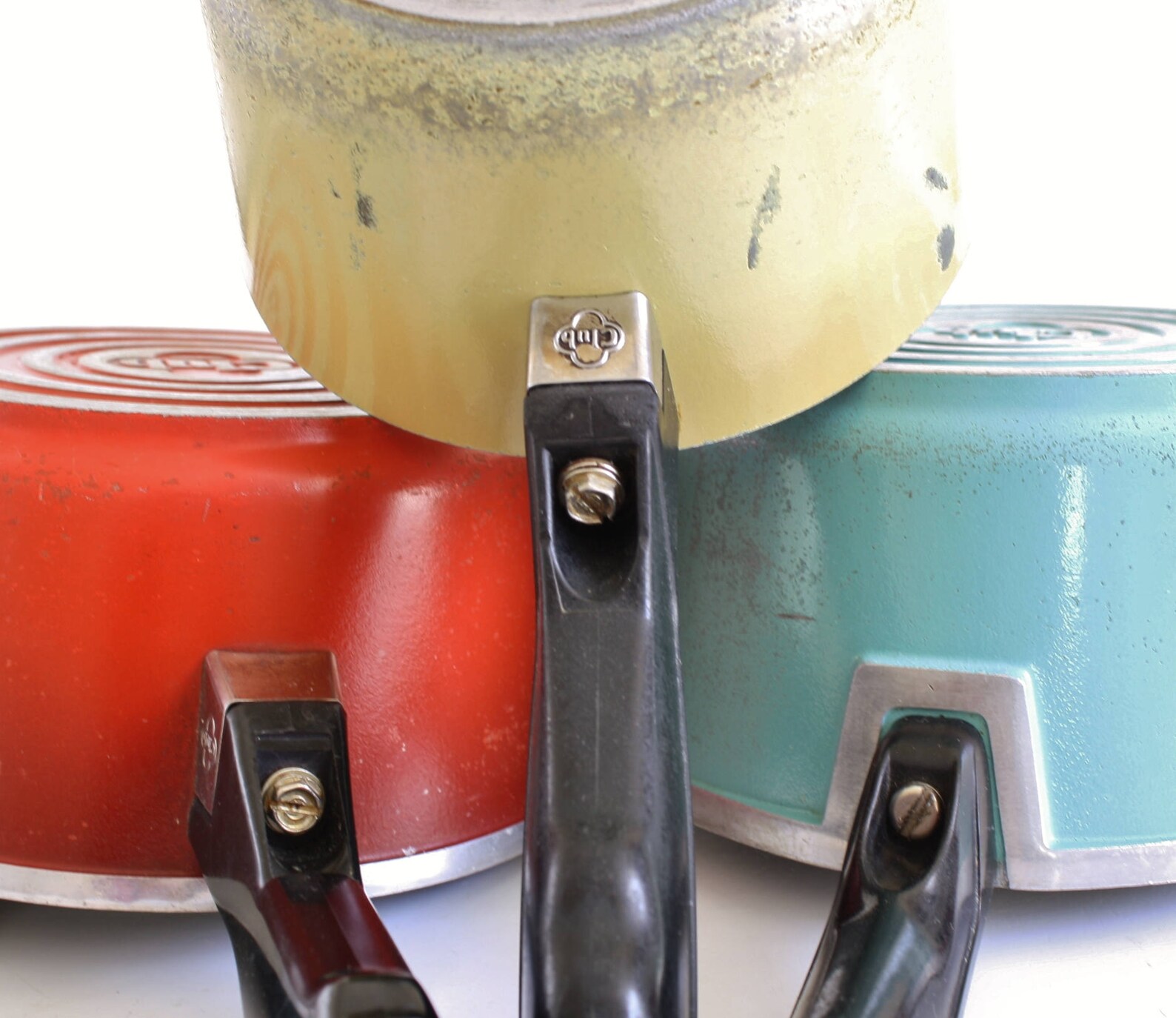 Club Aluminum Cookware Turquoise Poppy Red Orange ...