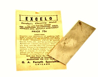 Vintage Silver Polishing Metal for Silverplate or Sterling Silver "Excelo Jeweler's Cleaning Metal"