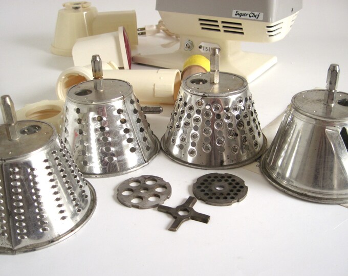 Vintage MOULINEX Charlotte Electric Meat Grinder, Salad Maker, Fruit