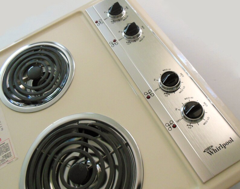 Electric Cooktop Range Stove Almond Built In Vintage 70s Etsy