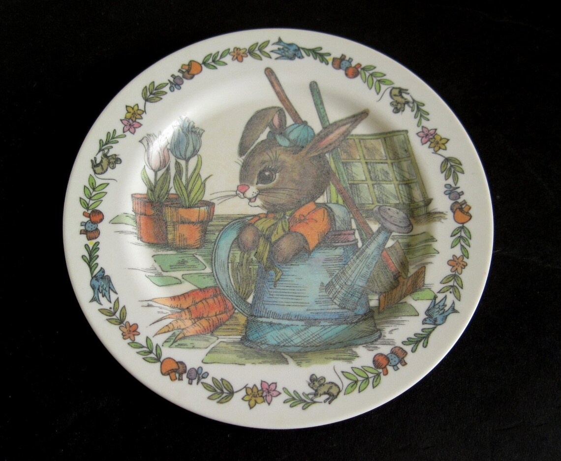 Peter Rabbit Plastic Dishes Oneida Deluxe 3119 Children's Etsy