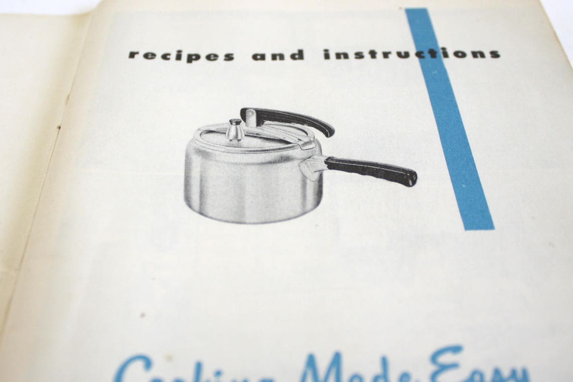 Wearever Pressure Cooker Instruction Manual Cookbook Recipe Etsy
