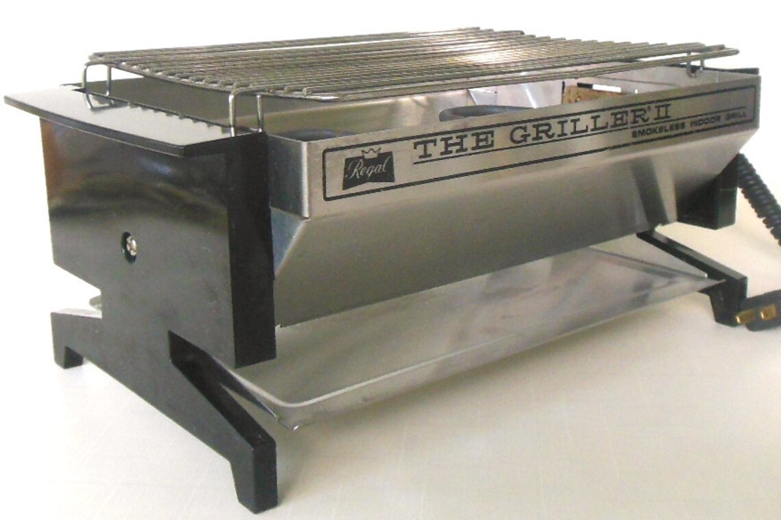 Regal Griller II Mini Tabletop Smokeless Electric Grill used Etsy