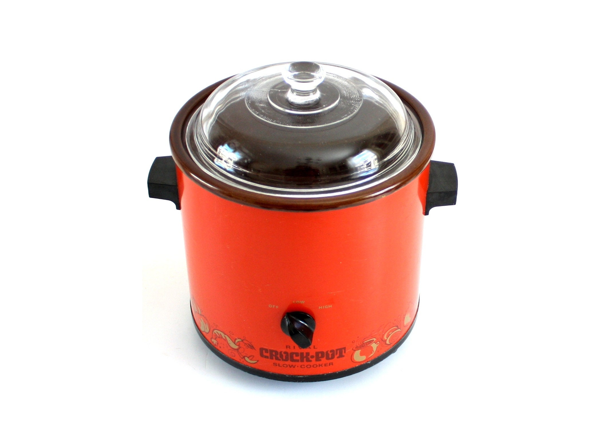 Vintage Rival Crock Pot 3.5 Qt Model 3100 Glass Lid Red Etsy