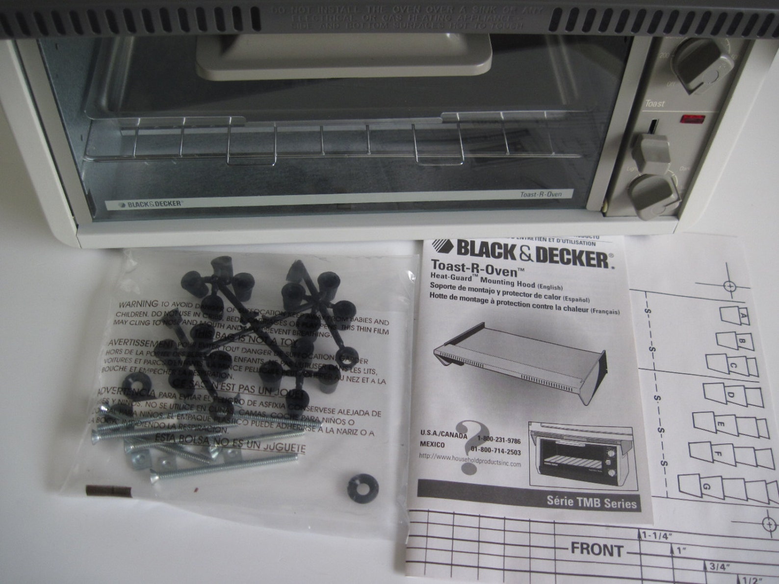 Black & Decker Toaster Oven Spacemaker TR200 TY1 Under Etsy