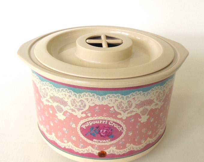 Rival Potpourri Crock Pot Large 1 Qt Warmer Vintage 1980s Home Decor