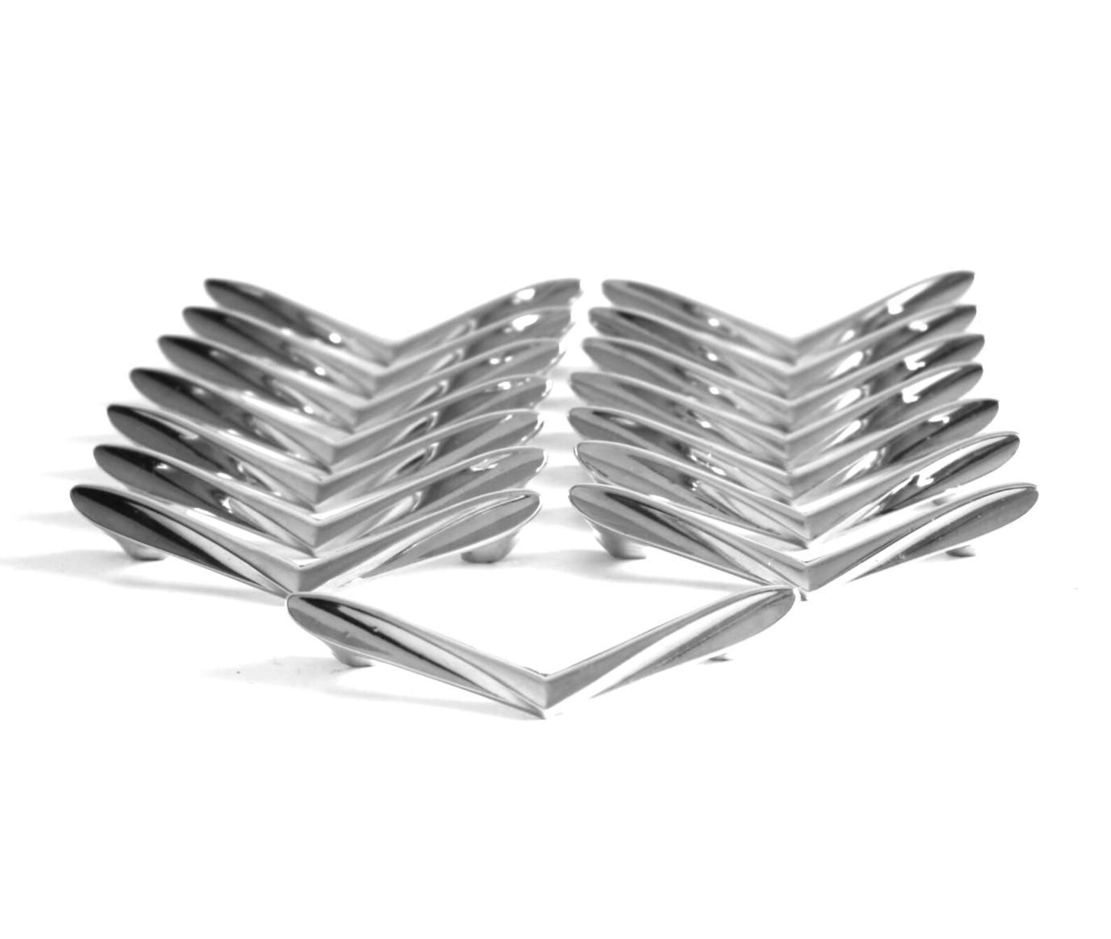 V Shaped Drawer Pulls Chrome Hardware 1950s 1960s Mid Etsy