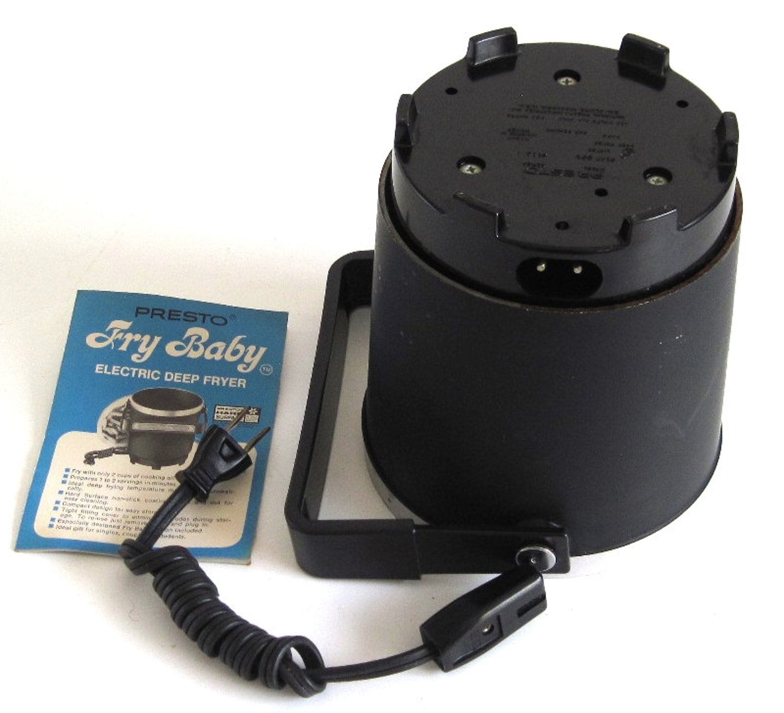 Presto Fry Baby Deep Fryer 1970s Vintage Small Appliance Black Etsy
