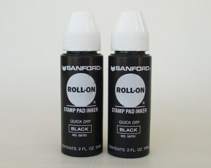 Sanford Rollon Stamp Pad Inker Black Refill Tubes 071641587014 Etsy