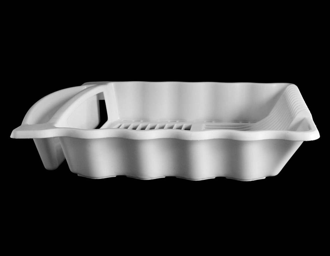 Rubbermaid Dish Rack 6055 Large White Plastic Wavy Sides Etsy