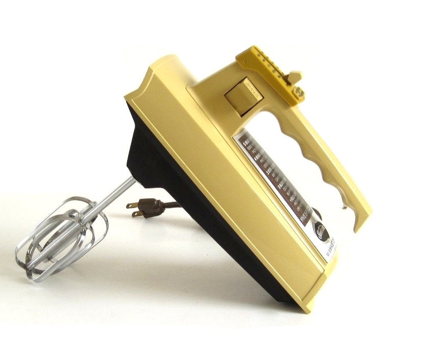 Sunbeam Mixmaster Electric Mixer Burst of Power Harvest Gold Etsy