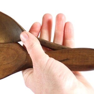 Old Wooden Spoon, Fork, Spade, Worn Wood Kitchen Utensils, Food Photography Props, Primitives image 8