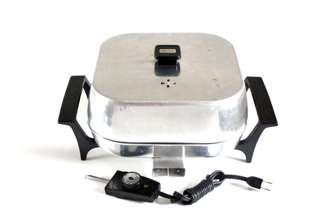 Vintage Sunbeam Electric Frying Pan Skillet Stainless Steel Etsy