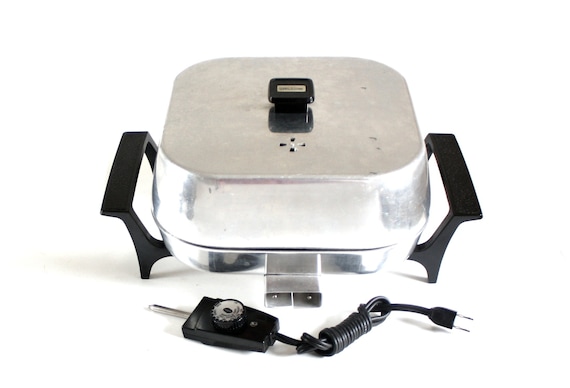 Vintage Sunbeam Electric Frying Pan Skillet Stainless Steel Fp P