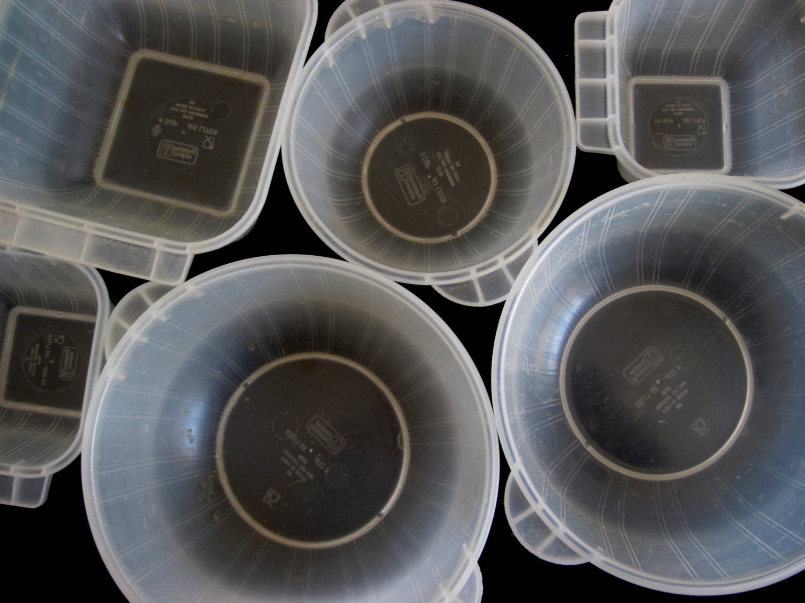 Anchor Hocking Plastic Container Replacement Lids or Bottoms, Microwave Pop Top Storables 1990s