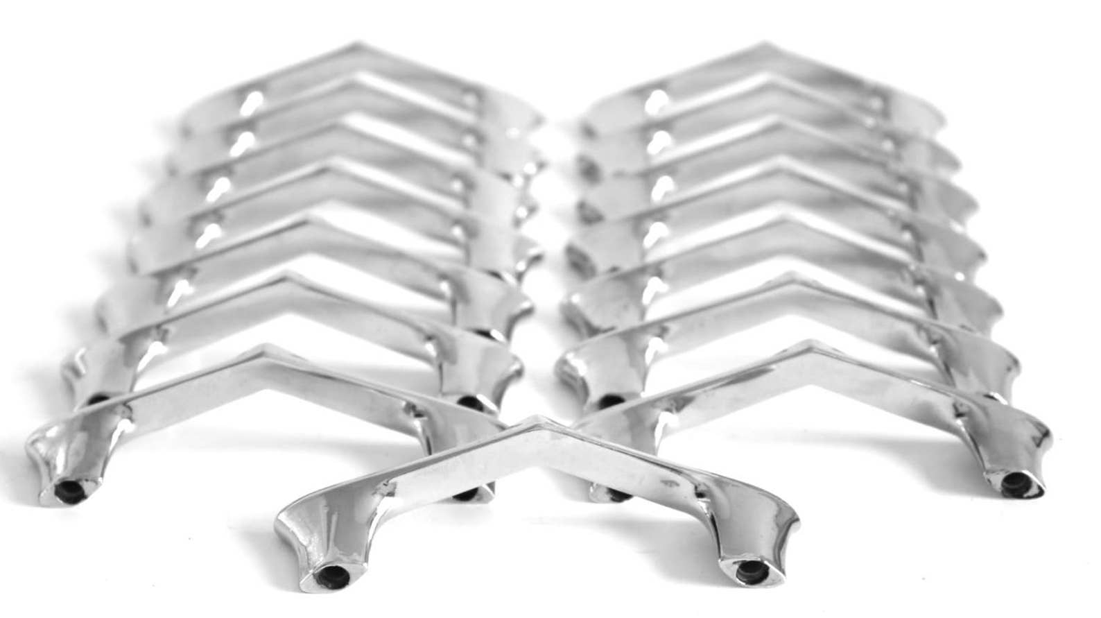 V Shaped Drawer Pulls Chrome Hardware 1950s 1960s Mid Etsy