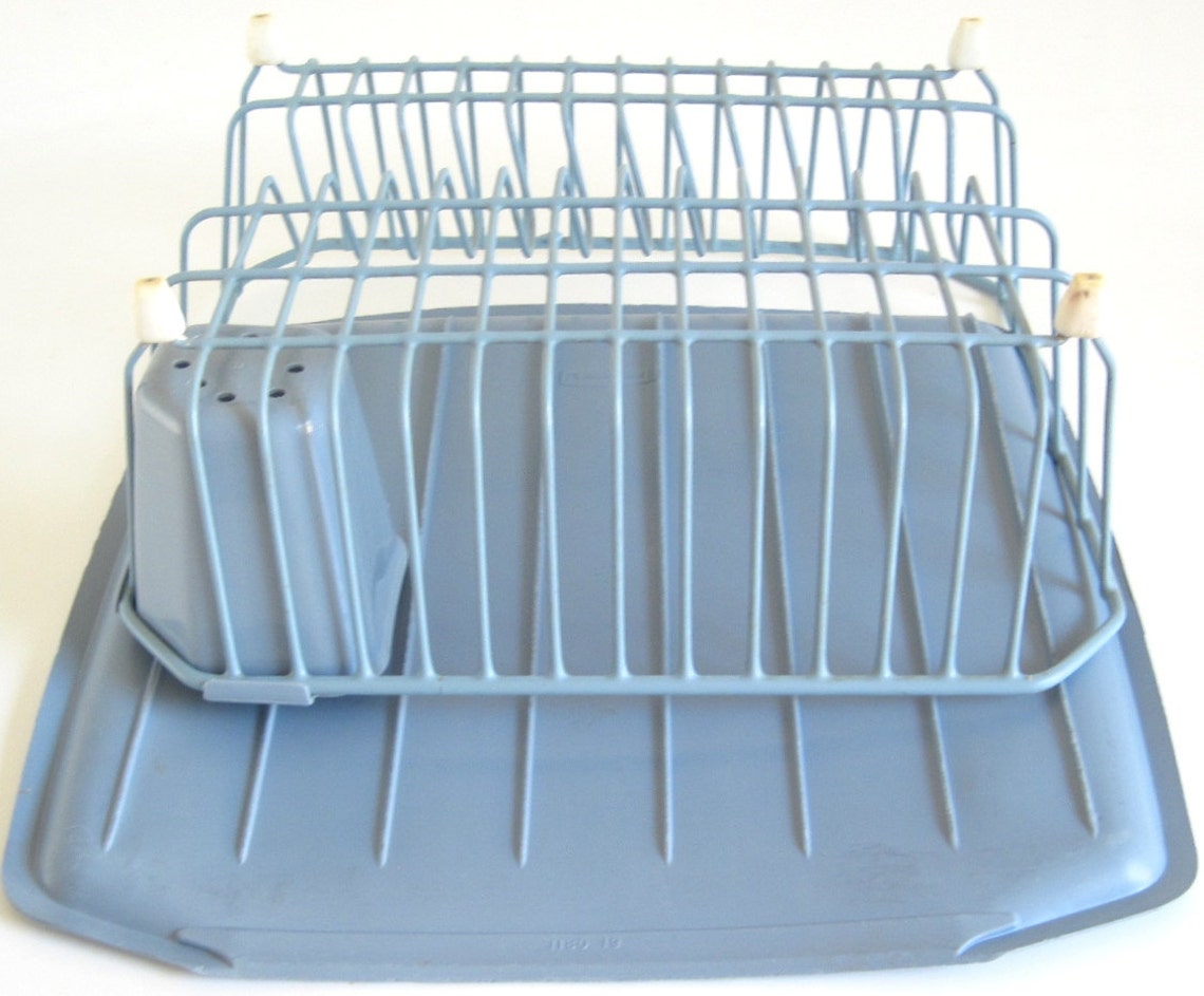 Rubbermaid Wire Dish Rack Metal Light Blue 1980s Kitchen Etsy