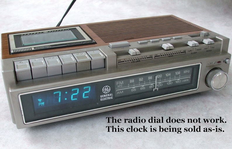 Digital Clock Radio Cassette GE General Electric 74975 C Etsy