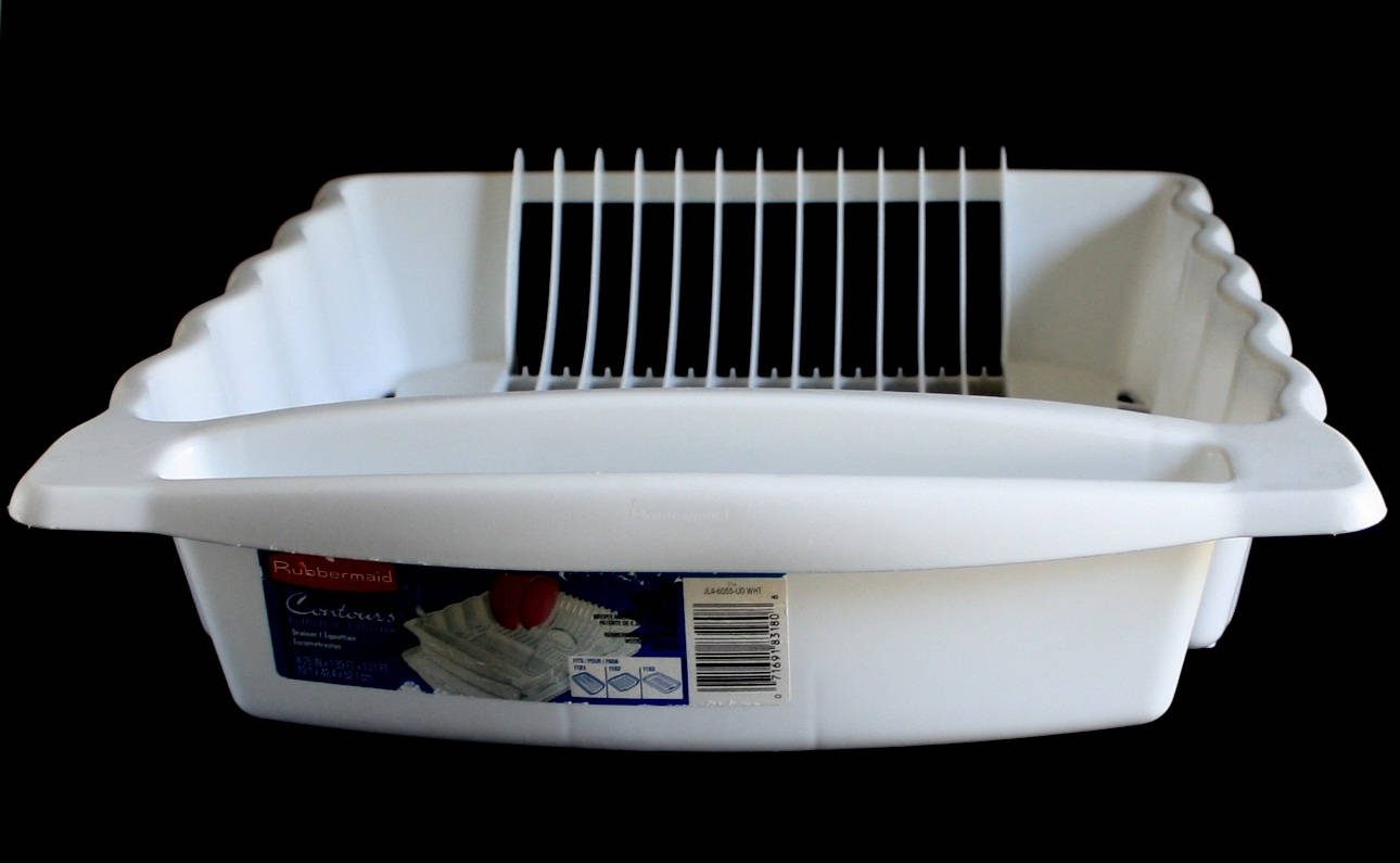 Rubbermaid Dish Rack 6055 Large White Plastic Wavy Sides Etsy
