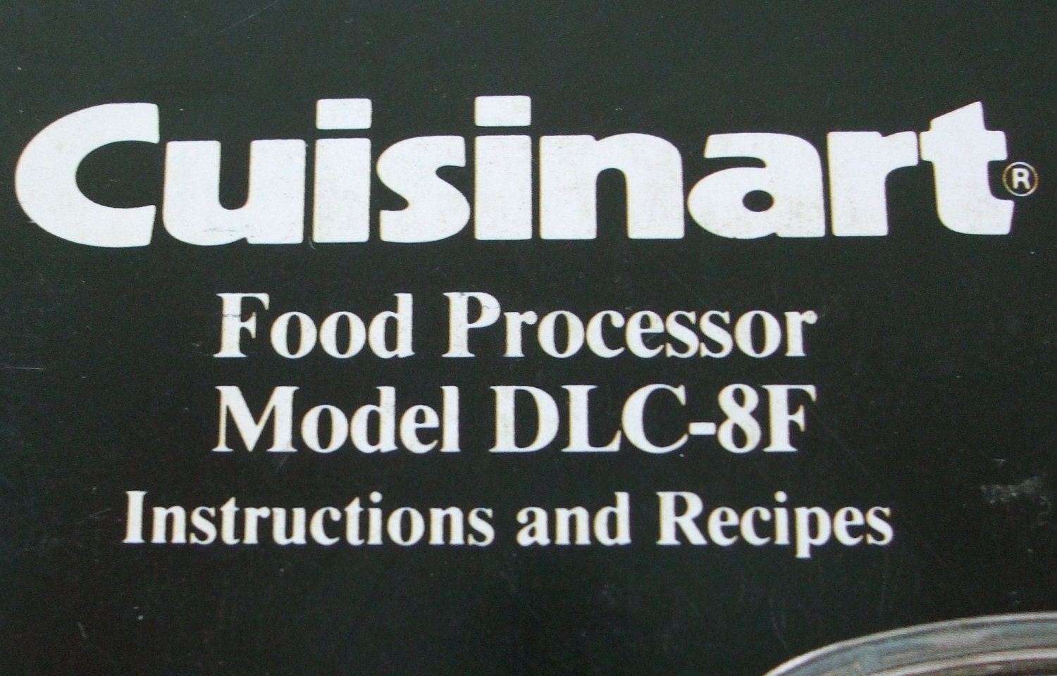 Cuisinart DLC8F Food Processor Instruction Manual Recipe Book Etsy