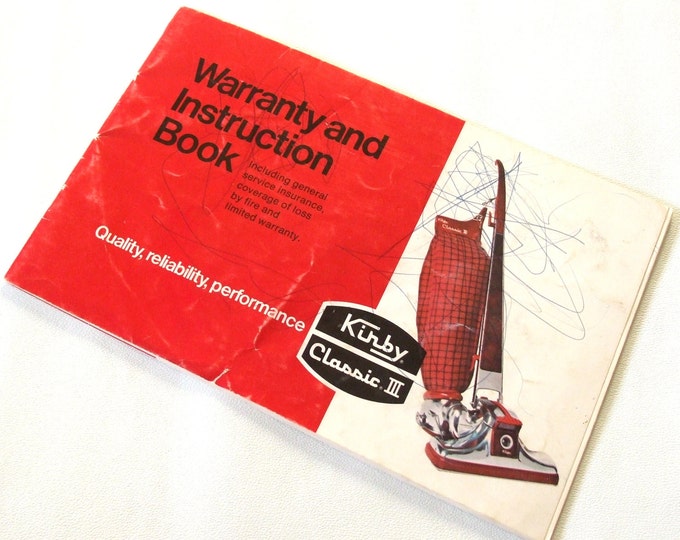 Kirby Classic III Vacuum Cleaner Owner Instruction Manual Etsy