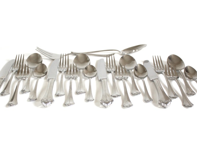Oneida Community Stainless kenwood Flatware Set, Complete Service for 4