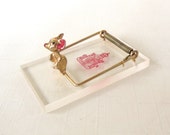 Mousetrap Paper Clip Receipt Holder Clear Acrylic Lucite