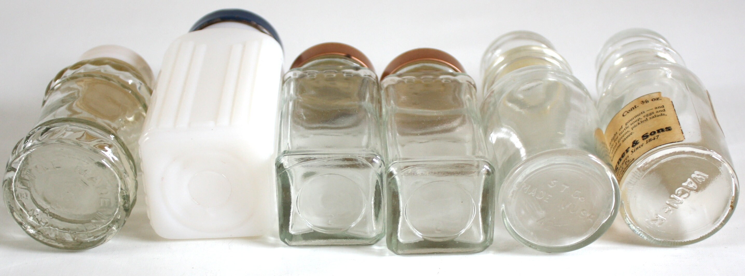 Glass Spice Jar Replacements for Kitchen Spice Rack, Empty Spice Jars Milk  