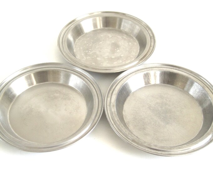 Pan Without The Rim Stainless Steel Pie Pan No Drip Rim Juice Saver, West Bend & Unmarked ...