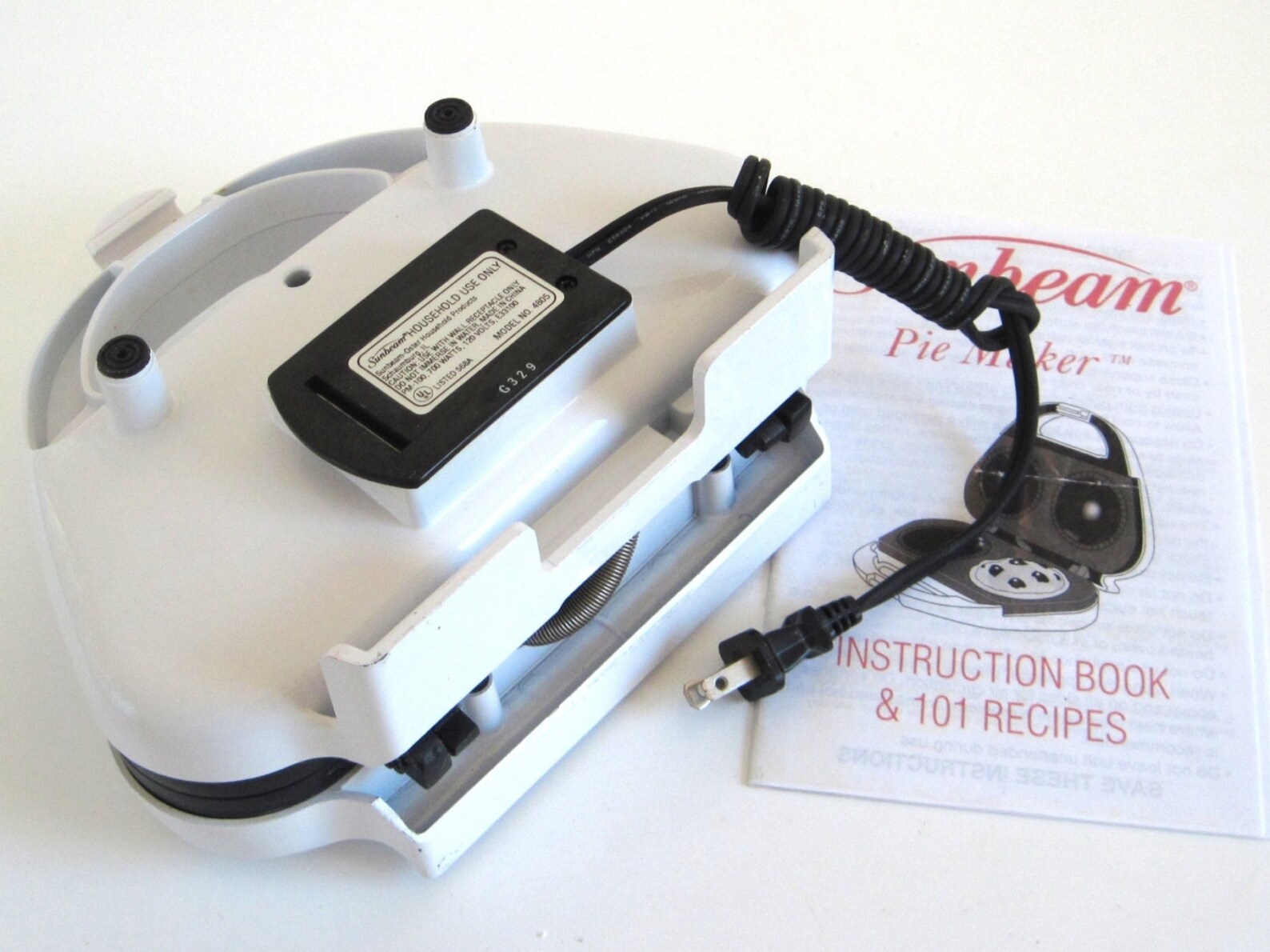 Sunbeam Pie Maker 4805 with Recipes & Instructions mini tart Etsy