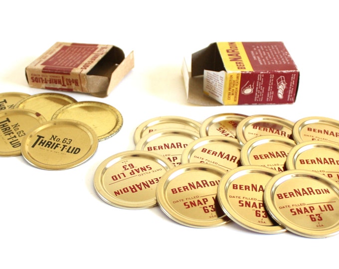Narrow Mouth 63 Mason Jar Canning Lids Bernardin, Thriftlids Etsy