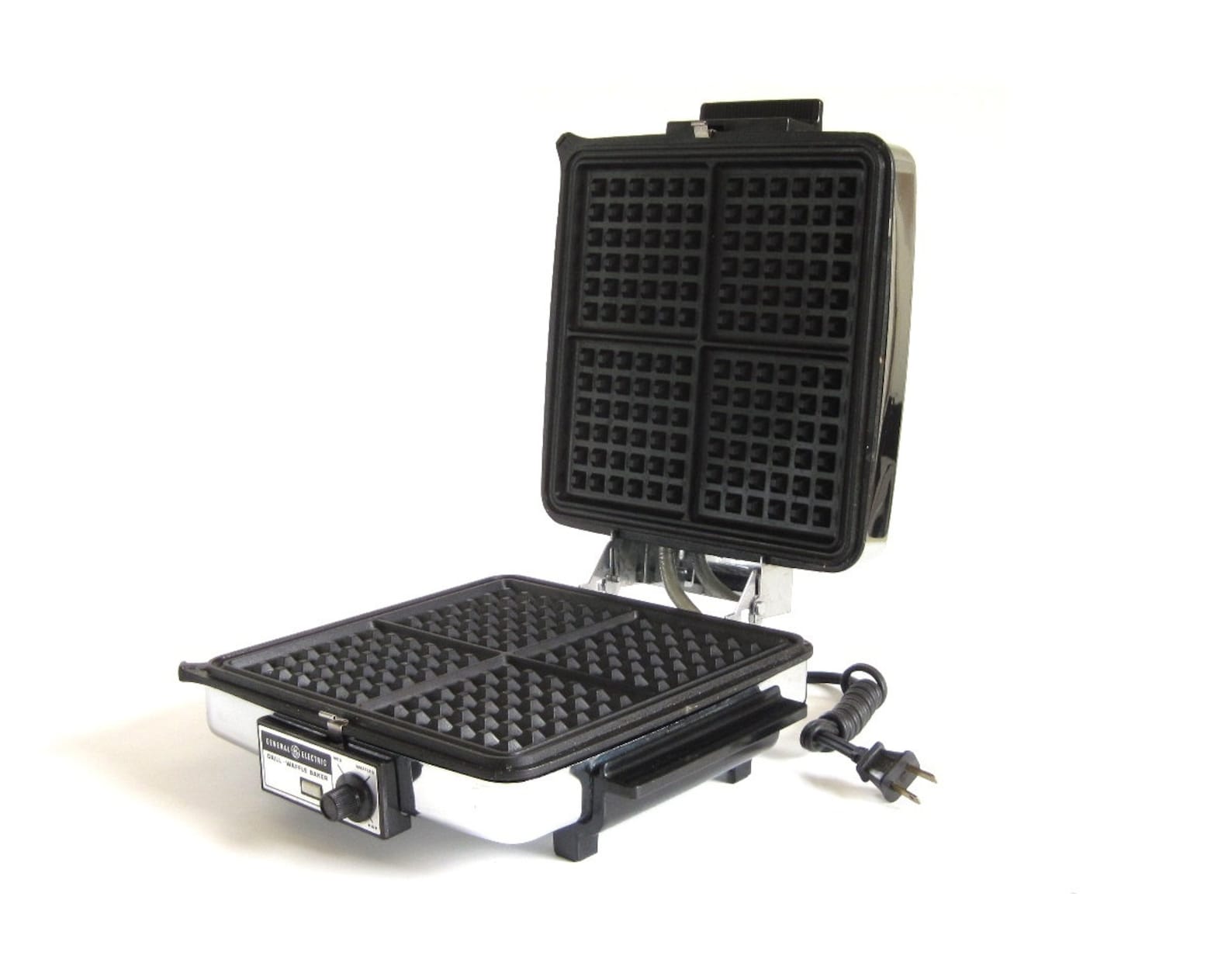 GE Waffle Iron Grill A1G48T General Electric Vintage Chrome Etsy
