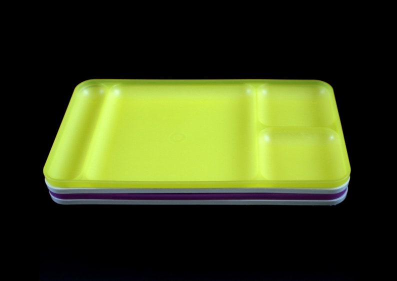 Tupperware Picnic Trays Divided Plates 1535 Kitchen Beige Etsy
