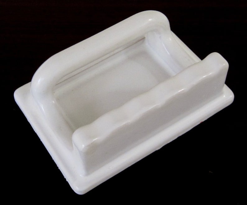 White Ceramic Soap Dish Shower Bathtub 1940s Bathroom Tile Etsy