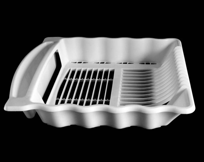 Rubbermaid Dish Rack 6055, Large White Plastic, Wavy Sides Etsy