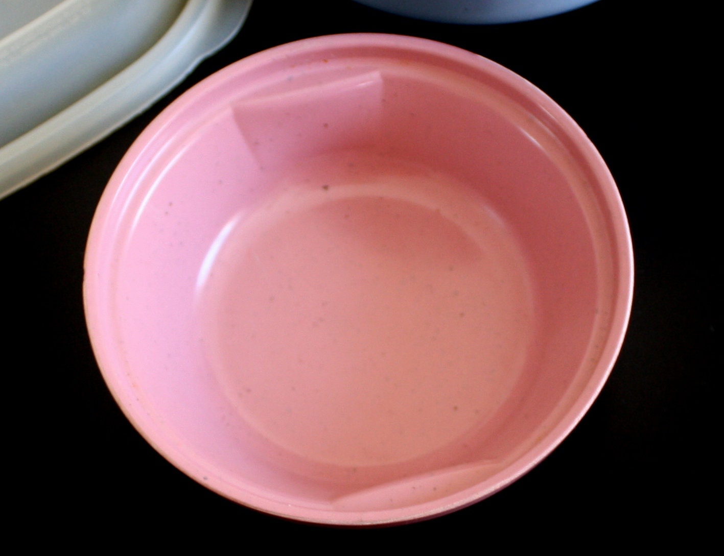 Rubbermaid Microwave Servin Saver Dishes: 4 Oz Bowl, Lid I, or Divided Oval  Dish / Lid V Oven Safe Plastic Containers Mauve Pink Blue Gray 