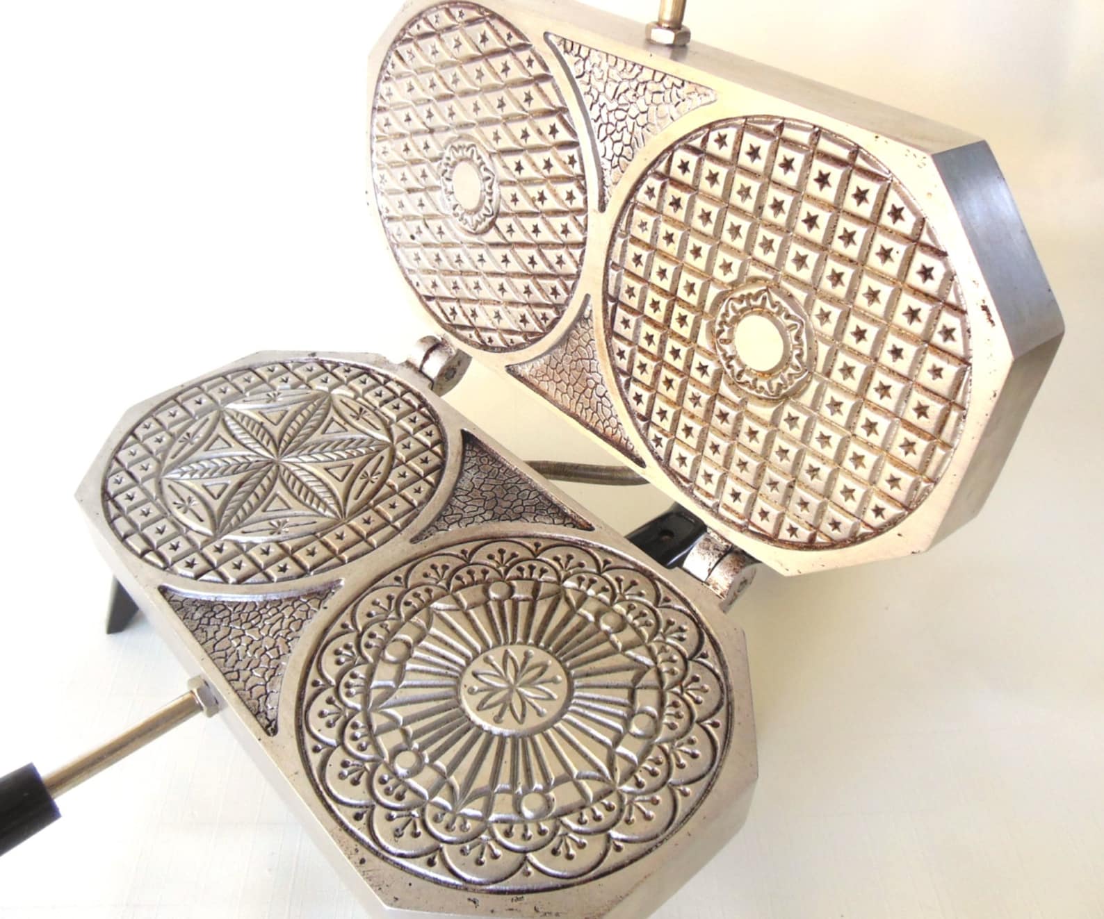 Dolce Pizzelle Maker Iron Berarducci Bros Cast Aluminum Chrome Etsy