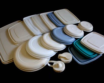 Rubbermaid Containers Servin' Saver Replacement Lids Covers Plastic Food Storage 1980s