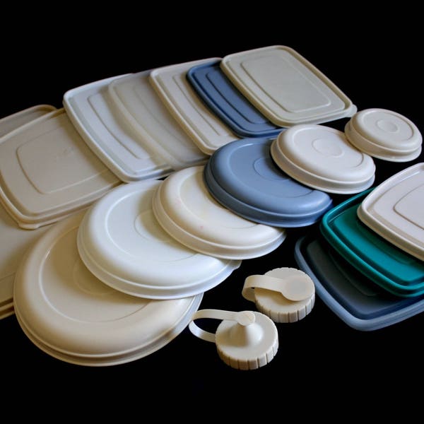 Rubbermaid Containers Servin' Saver Replacement Lids Covers Plastic Food Storage 1980s