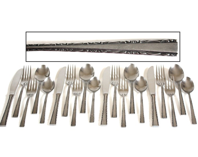 Stainless Japan Flatware Set, Complete Service for 4 or 5, Supreme