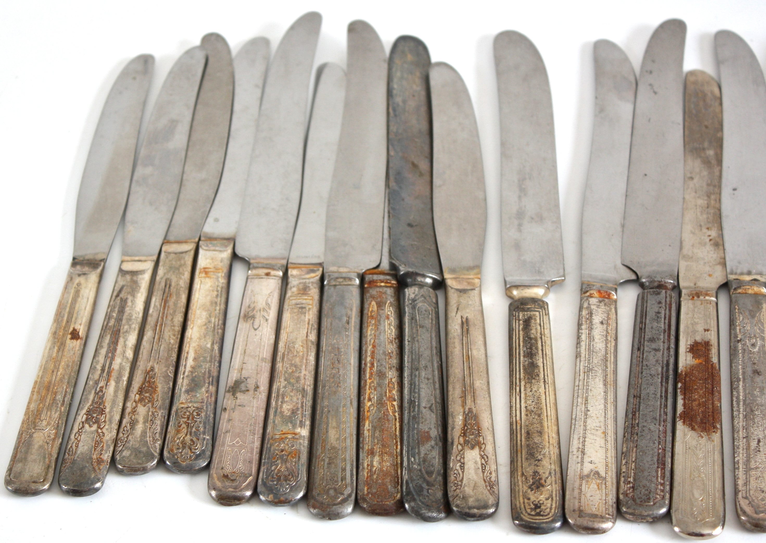 Old Rusty Knives Lot of 23 Dinner Knives Rustic Silverware Etsy