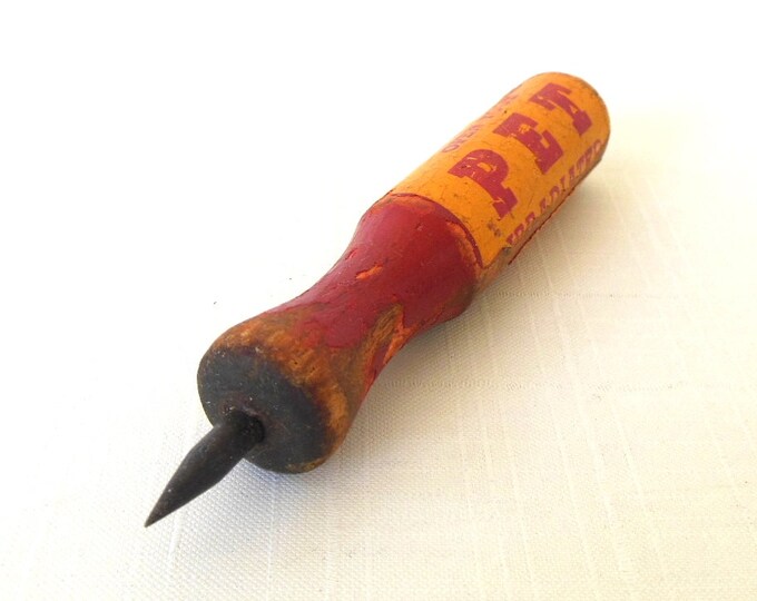 Pet Evaporated Milk Can Punch Opener Handy Vintage Red Orange Yellow Etsy