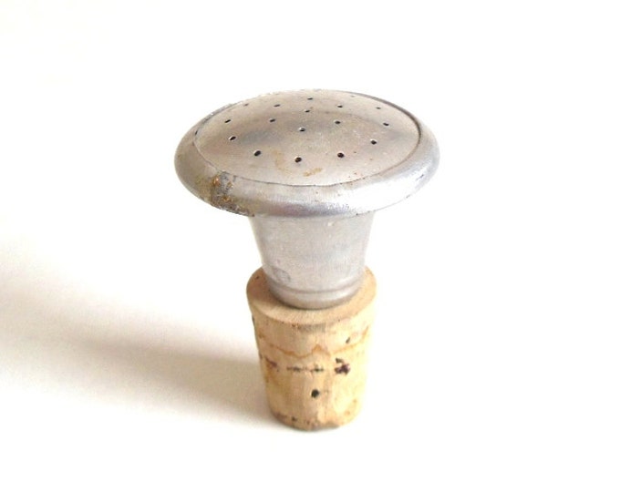 Laundry Sprinkler Bottle Top Aluminum / Cork Vintage Etsy